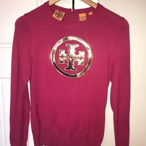 SOLD Tory Burch Sweater Wine/Berry Pink